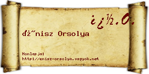 Énisz Orsolya névjegykártya
