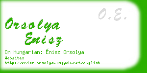 orsolya enisz business card