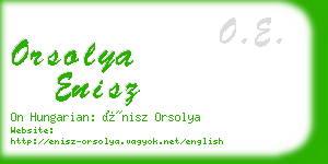 orsolya enisz business card